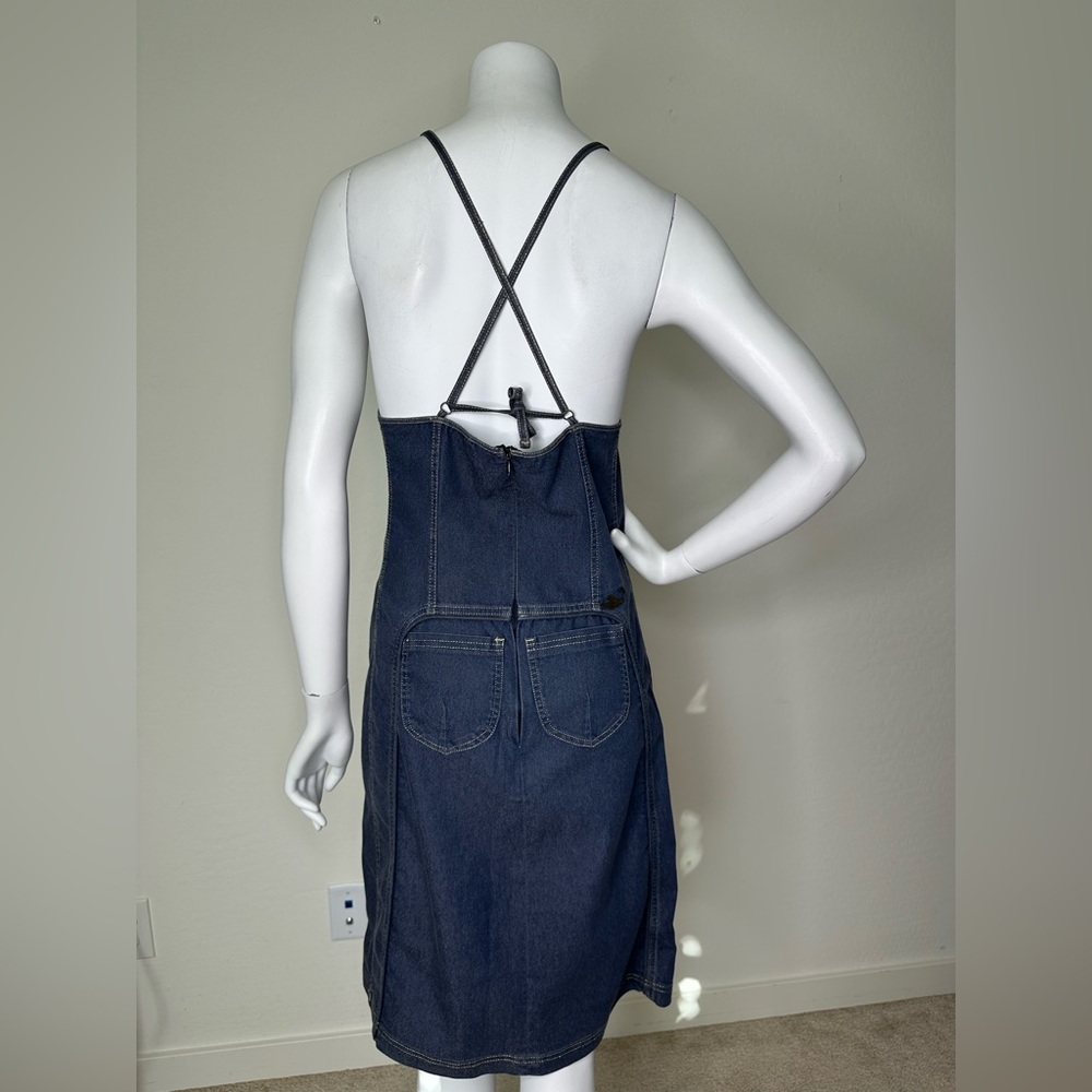 FENDI FENDISSME® ITALY DENIM HALTER MIDI DRESS SZ 42